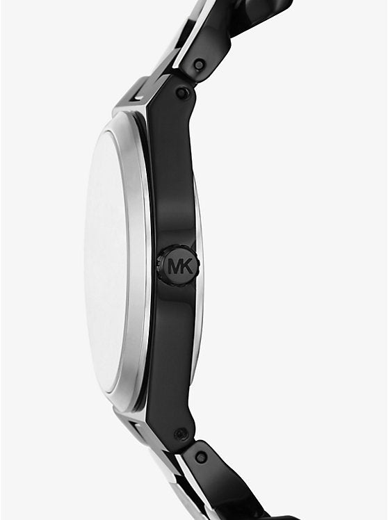 MK7502 Michael Kors | Lennox Three-Hand Black and Silver-Tone Watch