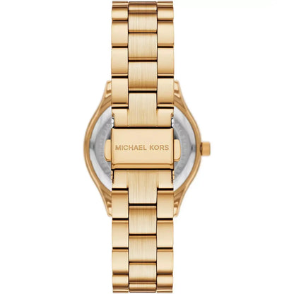Michael Kors Slim Runway Quartz Gold Dial Women's Watch With Jewelry Set MK7561SET