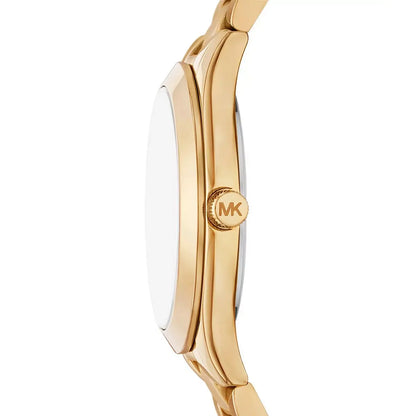 Michael Kors Slim Runway Quartz Gold Dial Women's Watch With Jewelry Set MK7561SET