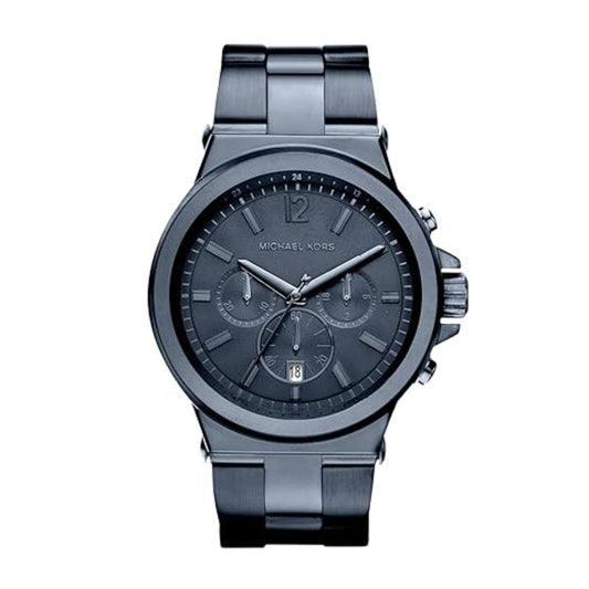 Black Michael Kors watch on a white background