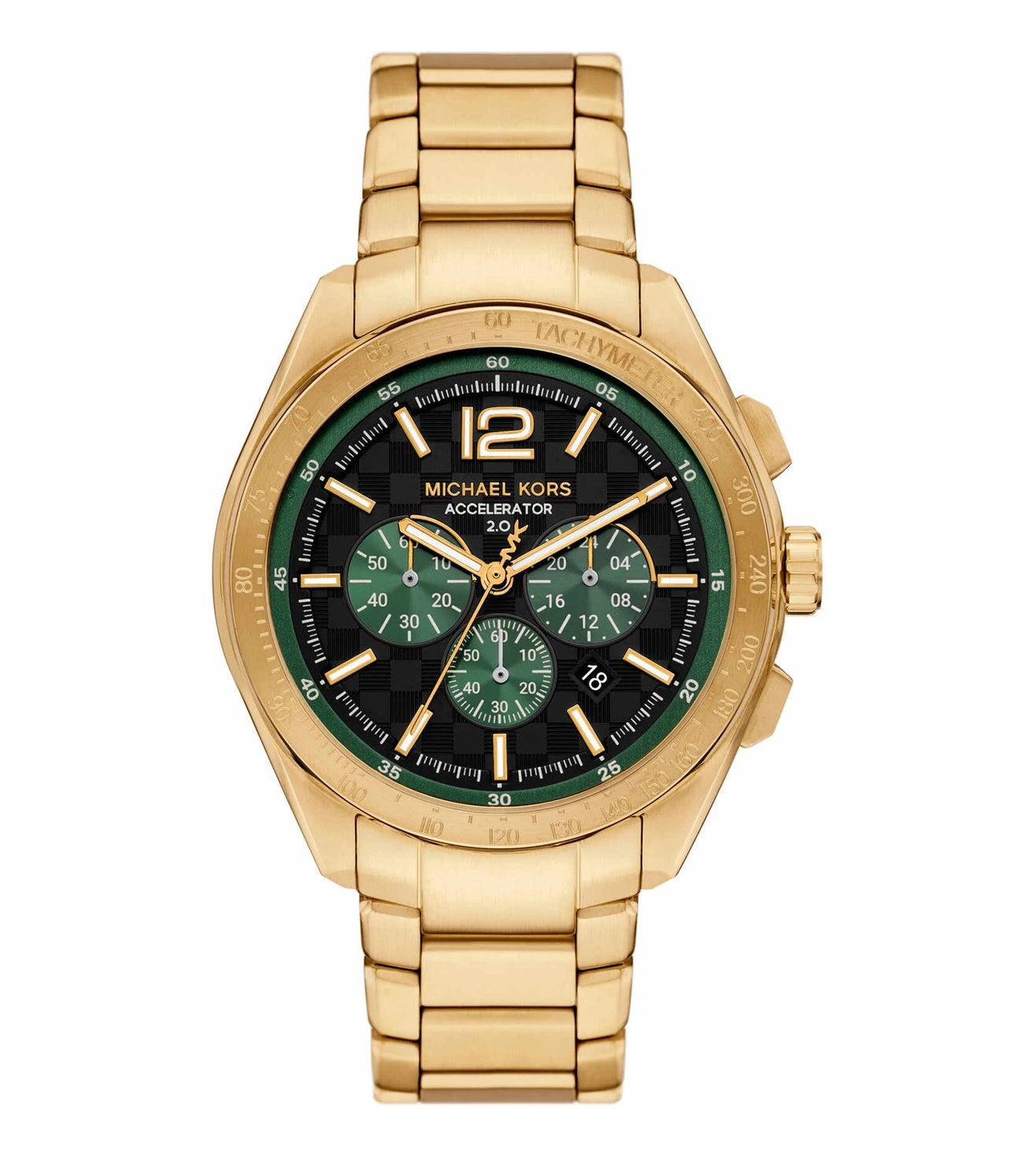 MK9177 Michael Kors | Accelerator 2.0 Green Dial Analog Watch (Men)