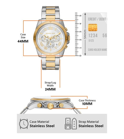 MK9183 Michael Kors | Alek Chrono Silver Dial Watch (Men)