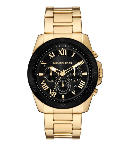 MK9184 Michael Kors | Alek Chrono Black Dial Gold-Tone Watch (Men) - Buy Now at Sai Creations Watches