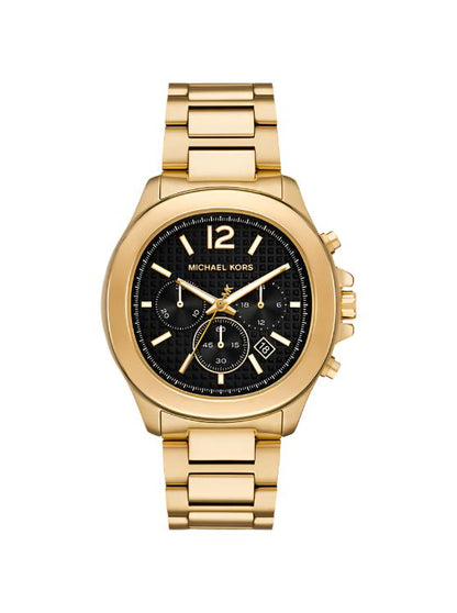 MK9192 Michael Kors | Oversized Sage Black Dial Gold-Tone Watch (Men)