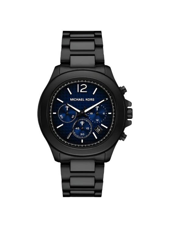 MK9193 Michael Kors | Oversized Sage Blue Dial Black-Tone Watch (Men)