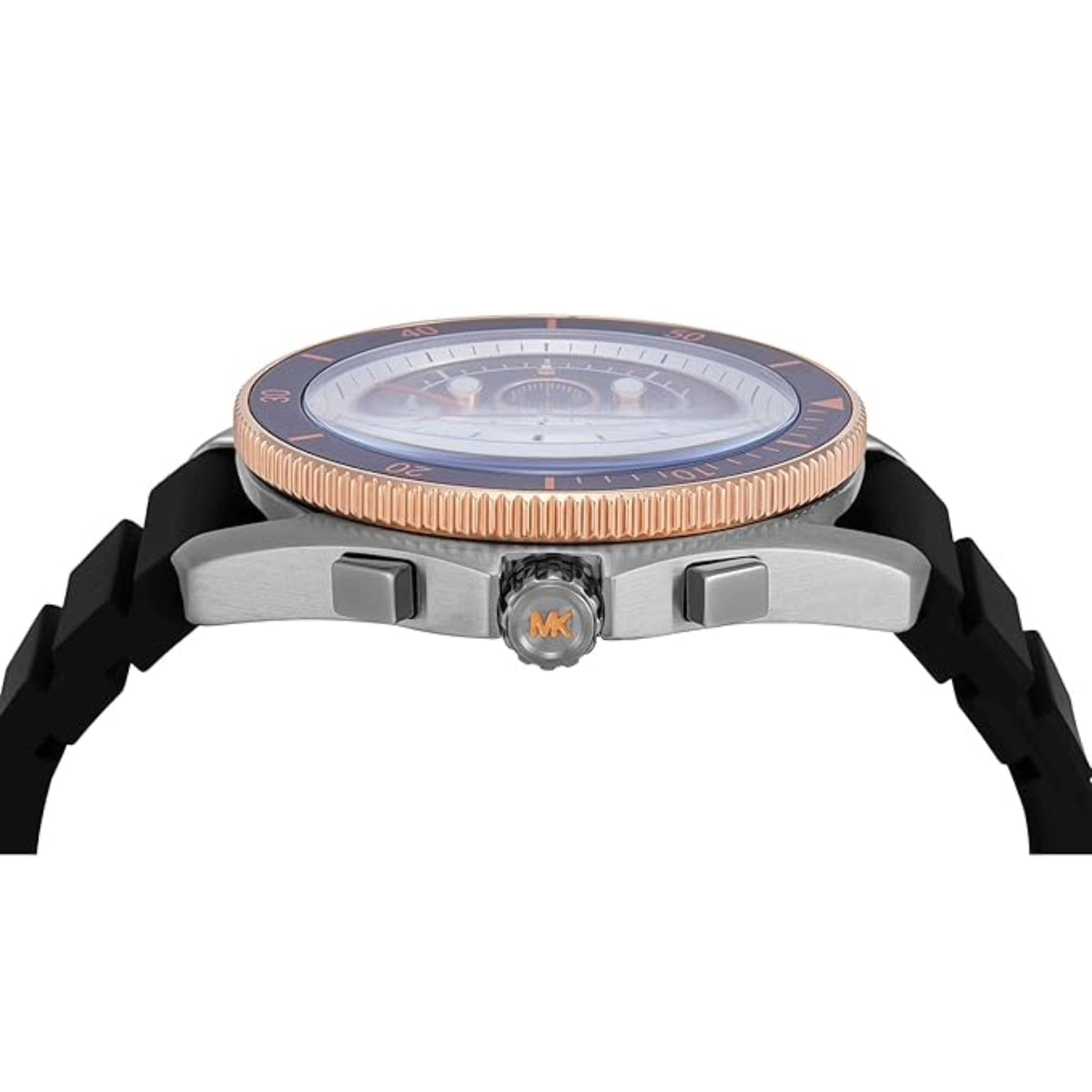 Michael Kors Maritime Black Dial Chronograph Silicone Strap Men's Watch MK9206