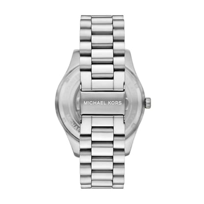 Silver Michael Kors watch on a white background