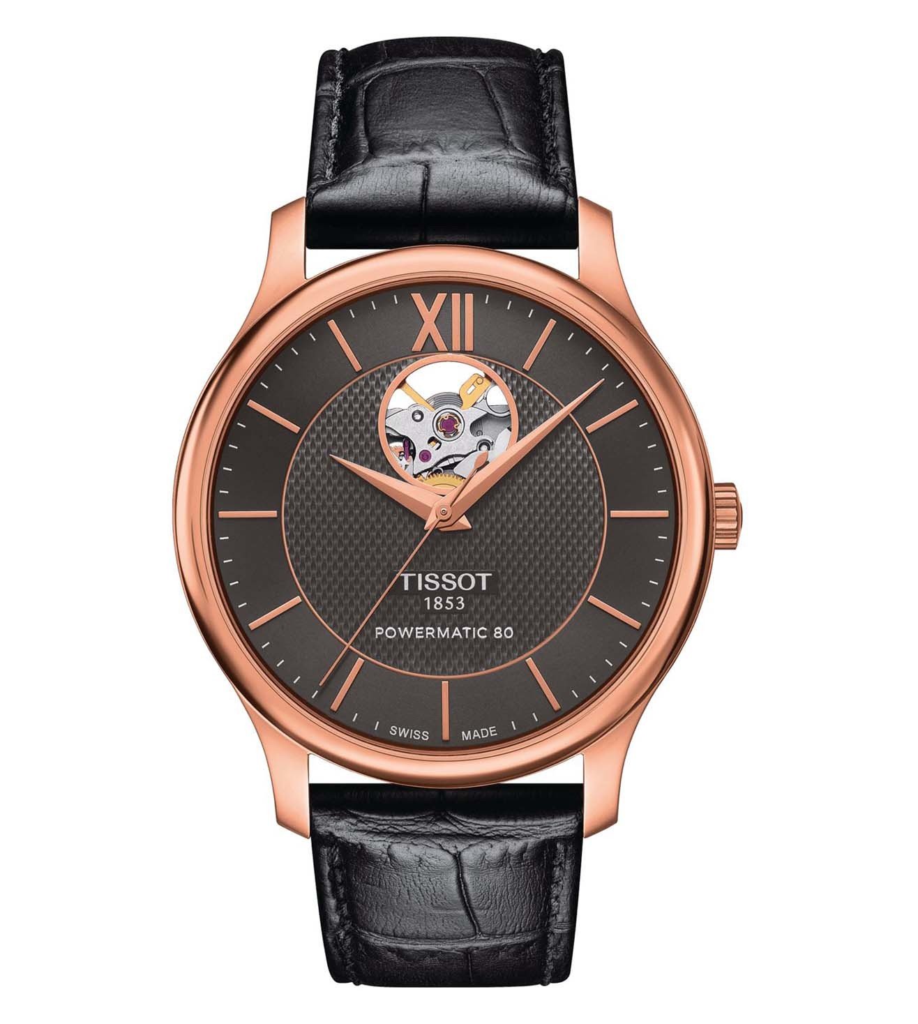 T0639073606800 |  TISSOT TRADITION POWERMATIC 80 OPEN HEART Watch for Men