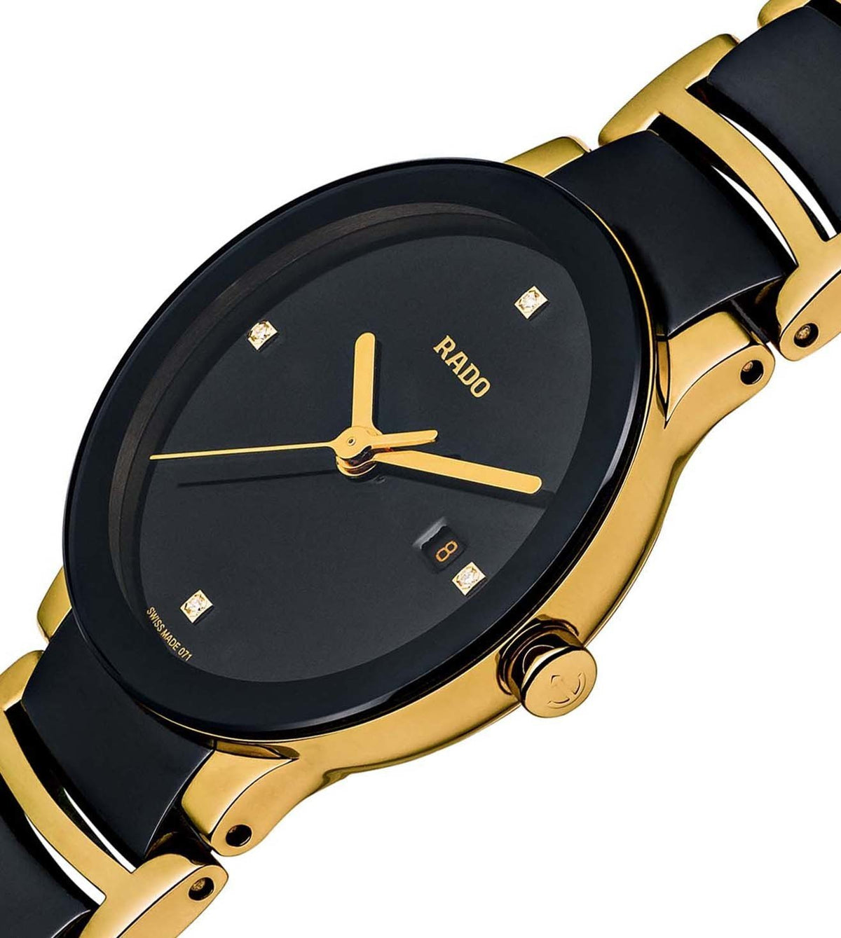 Rado R30930712 Rado Centrix Diamonds R30930712 Ladies’ Quartz Ceramic Watch – Sai ...