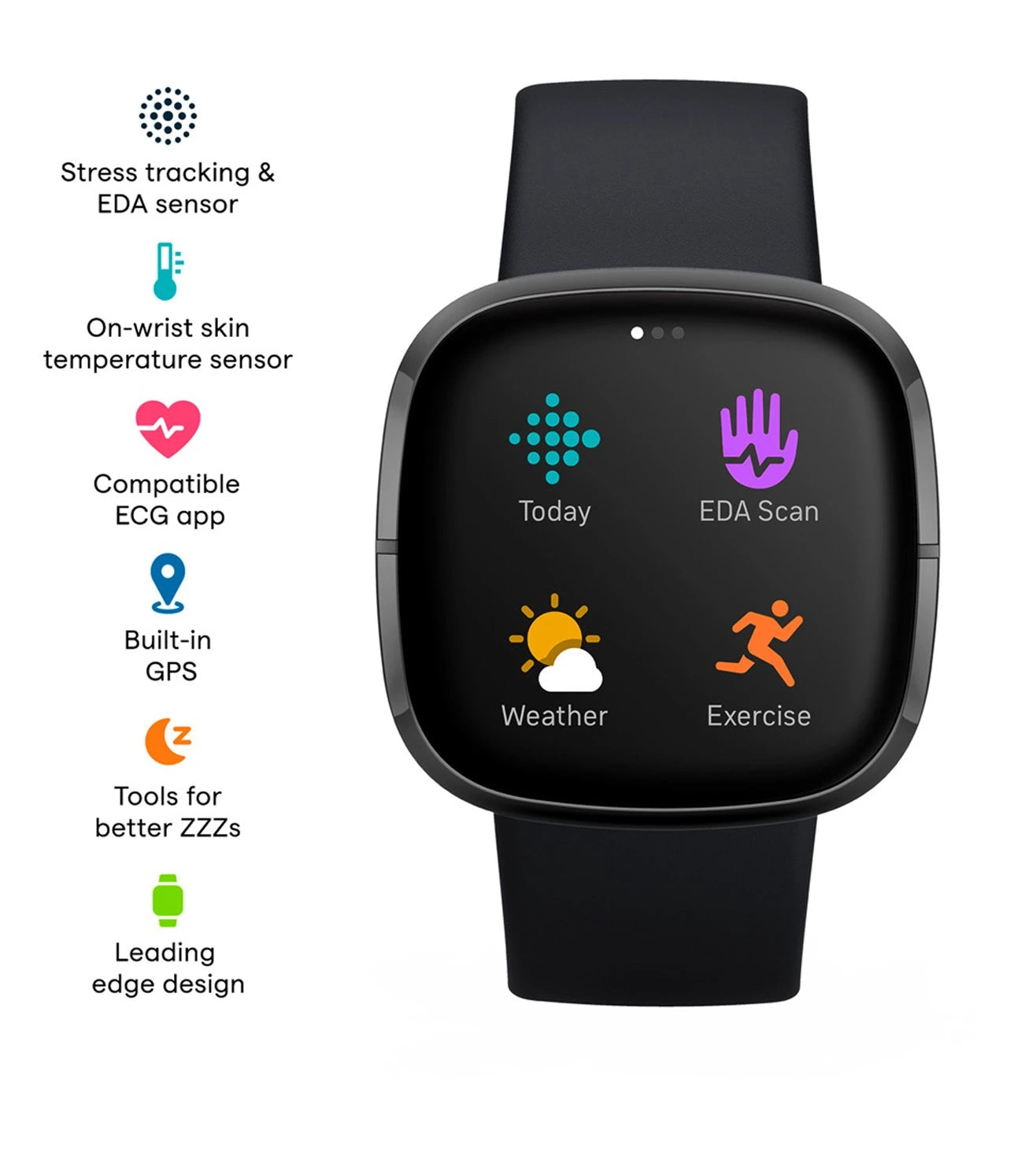 FB512GLWT | FITBIT Sense Smart Watch for Unisex