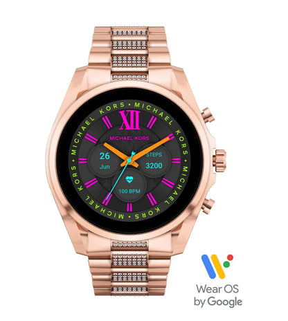 Silver michael kors smartwatch womens sales
