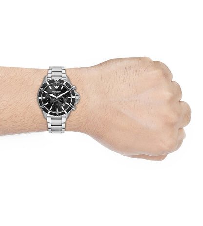 AR11360 EMPORIO ARMANI | Round Black Dial Chronograph Watch (Men AR11360 EMPORIO ARMANI | Round Black Dial Chronograph Watch (Men