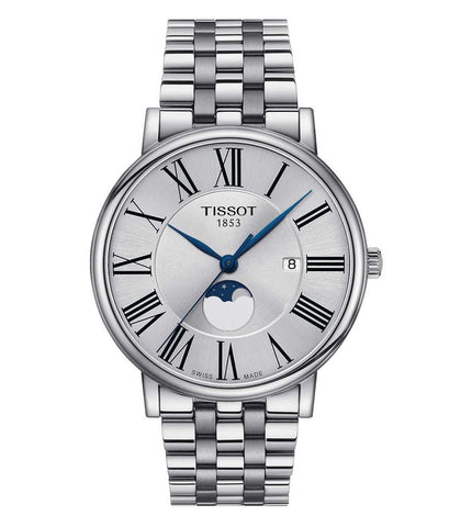 T1224231103300  |  TISSOT T-Classic Carson Premium Gent Moonphase Watch for Men - Buy Now at Sai Creations Watches