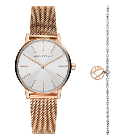 AX7121 | ARMANI EXCHANGE Lola Analog Watch for Women With Chain Bracelet ‌ - Buy Now at Sai Creations Watches