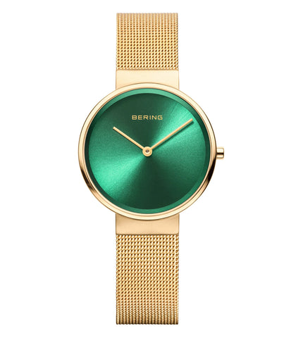 14531-338 Bering | Green Dial Classic Analog Watch for Women - Buy Now at Sai Creations Watches