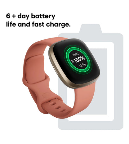 FB511GLPK | FITBIT Versa 3 Smart Watch for Unisex