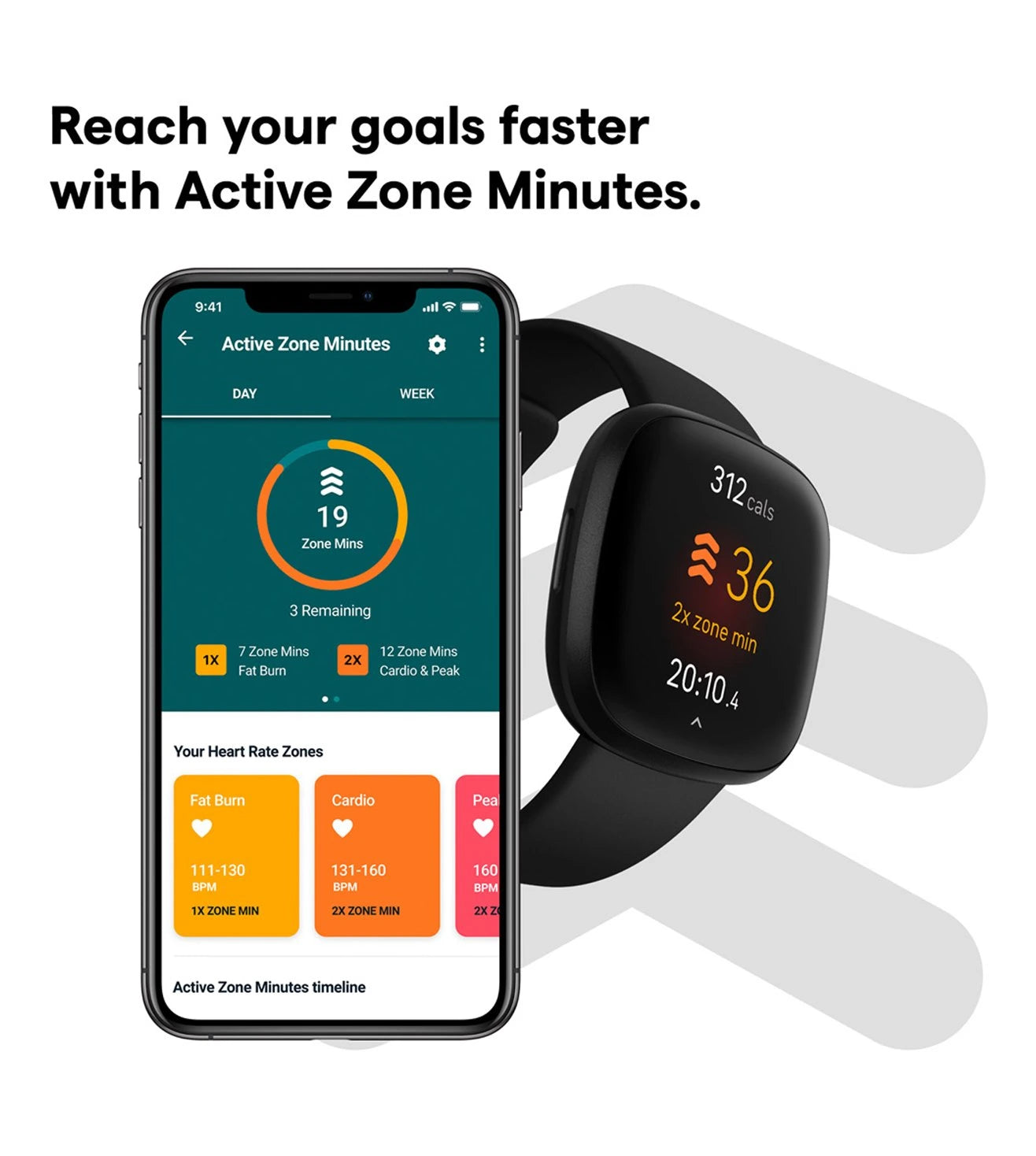 FB511BKBK | FITBIT Versa 3 Smart Watch for Unisex