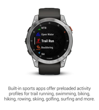 GARMIN Epix Gen 2 Slate | Unisex Smart Watch Epix Gen 2 Slate