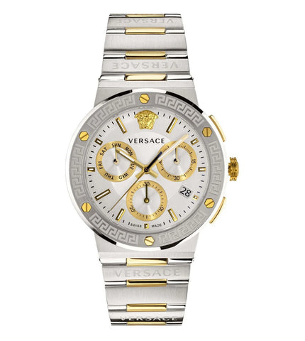 VEZ900321 | VERSACE Greca Logo Chronograph Watch for Men - Buy Now at Sai Creations Watches