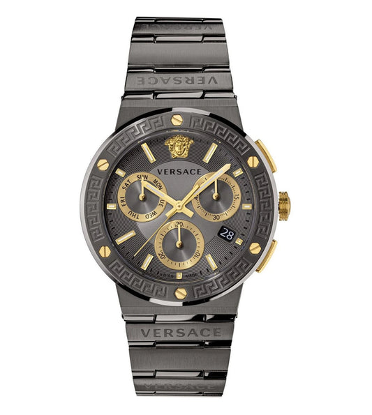 VEZ900521 | VERSACE Greca Logo Chronograph Watch for Men