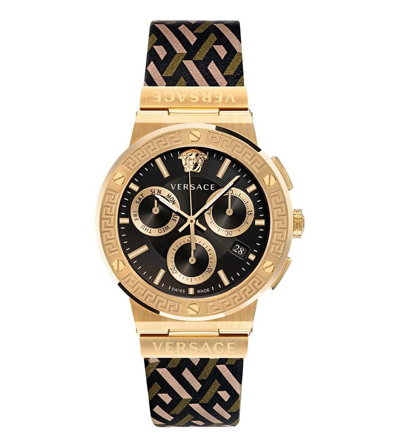 VEZ900621 | VERSACE Greca Logo Chronograph Watch for Men