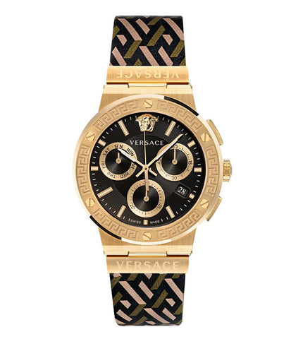 VEZ900621 | VERSACE Greca Logo Chronograph Watch for Men - Buy Now at Sai Creations Watches