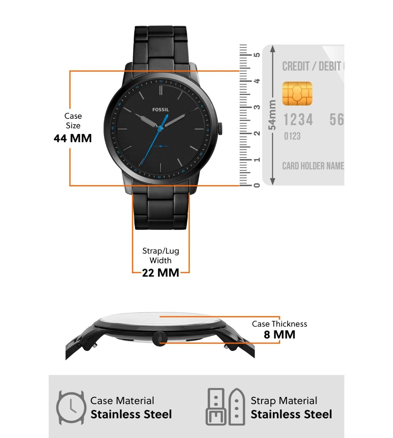 FS5308 | FOSSIL The Minimalist 3H Analog Watch for Men