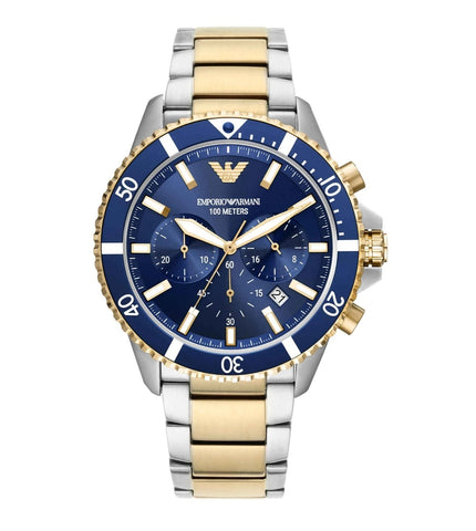 AR11362 EMPORIO ARMANI | Round Navy Blue Dial Chronograph Watch (Men) ‌ - Buy Now at Sai Creations Watches