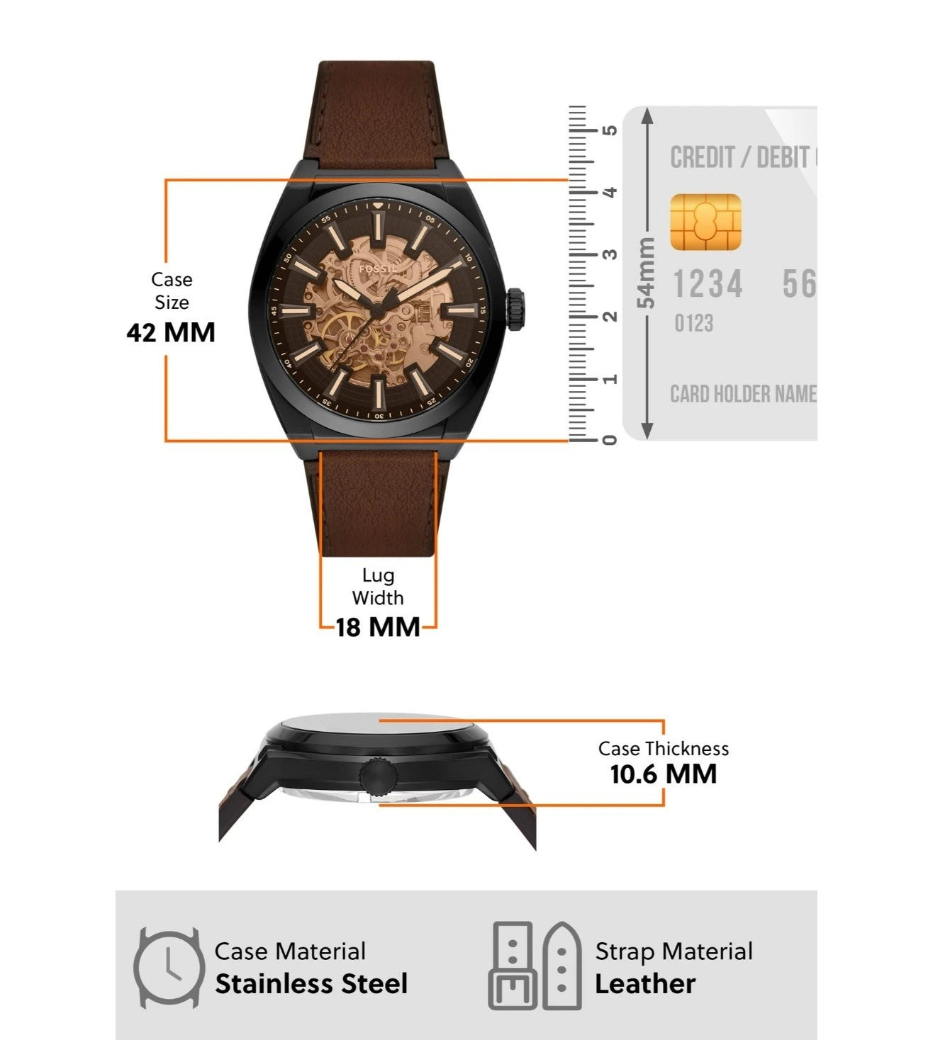 ME3207 | FOSSIL Everett Analog Watch for Men