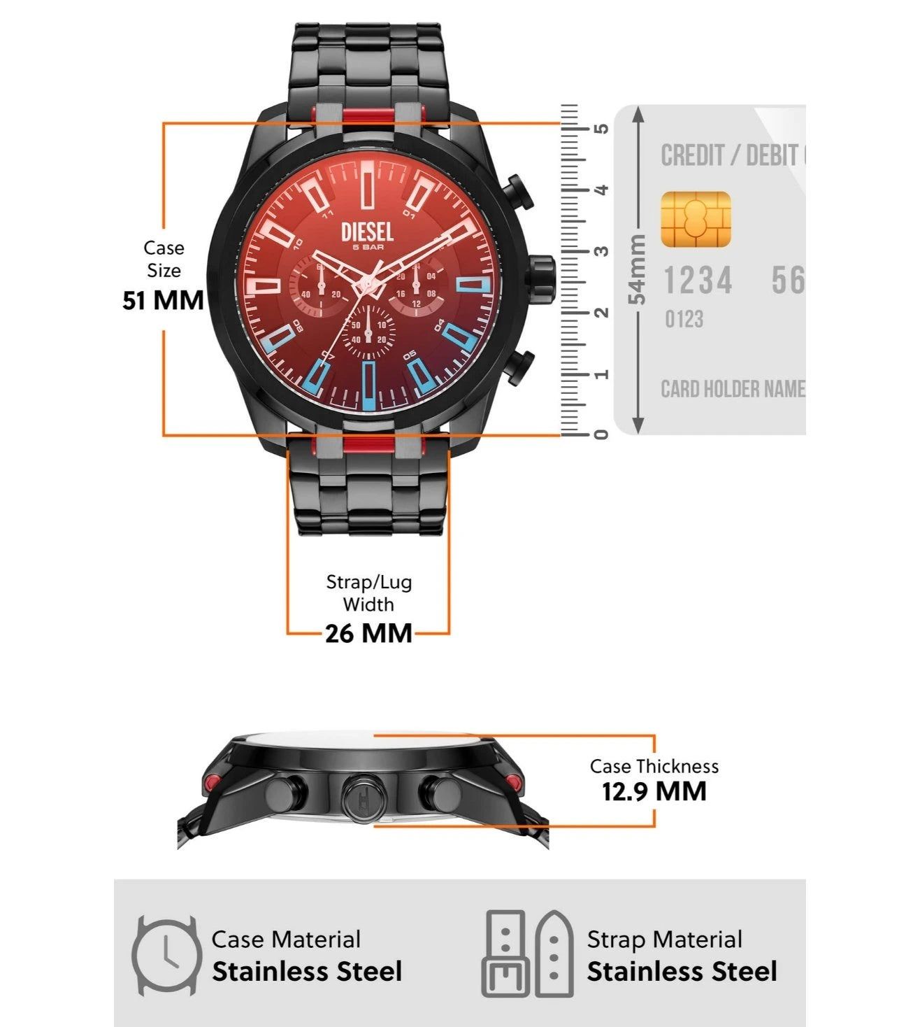 DZ4589 | DIESEL Split Chronograph Analog Watch for Men