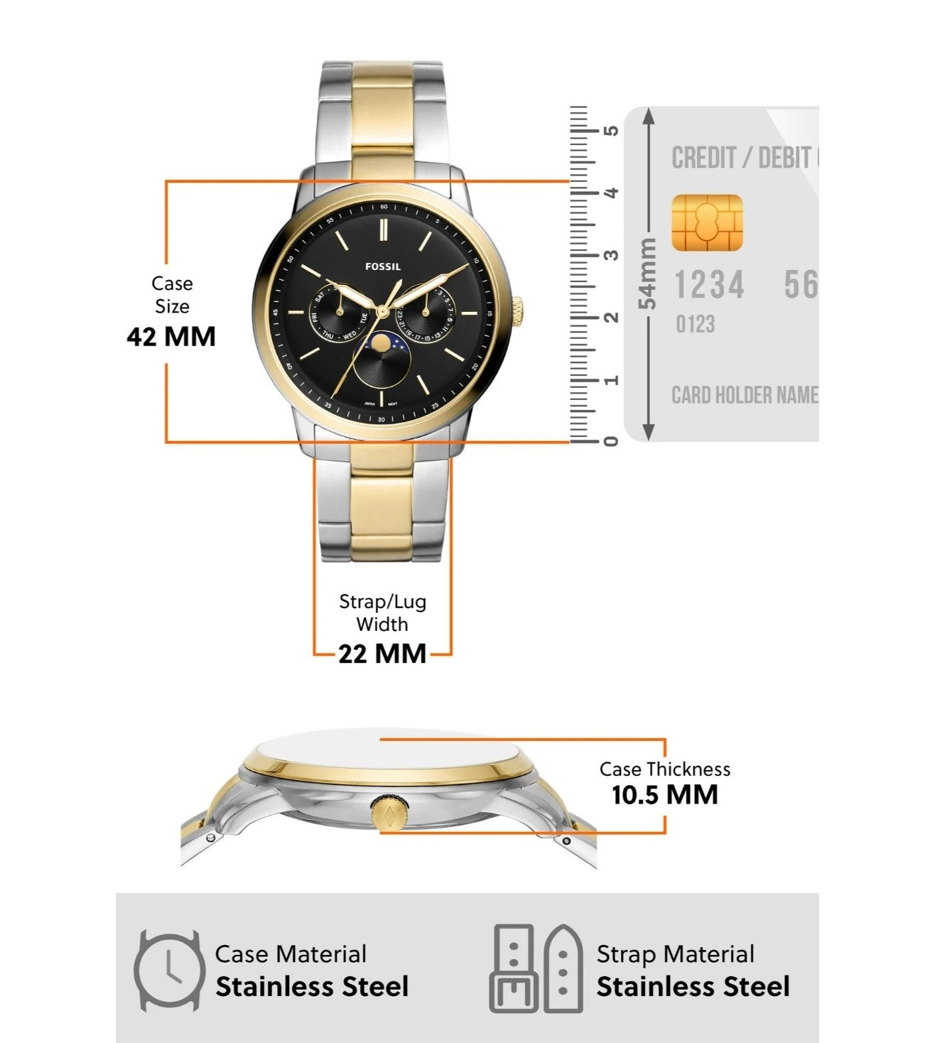 FS5906 | FOSSIL Neutra Minimalist Multifunction Analog Watch for Men