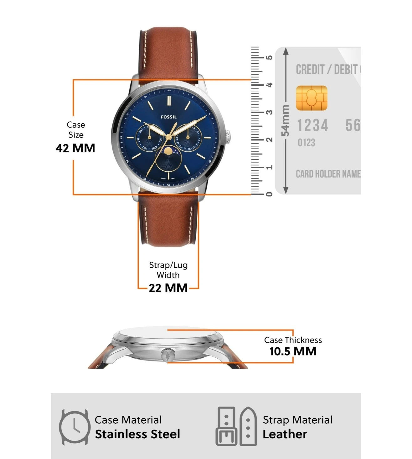 FS5903 | FOSSIL Neutra Minimalist Multifunction Analog Watch for Men