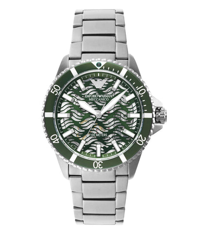 AR60061 Emporio Armani | Green Dial St Steel Analog Watch (Men) - Buy Now at Sai Creations Watches