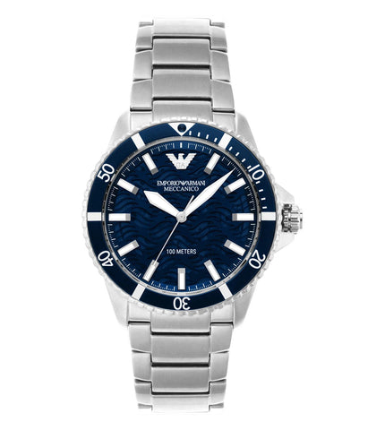 AR60059 Emporio Armani | Round Navy Blue Analog Watch (Men) - Buy Now at Sai Creations Watches