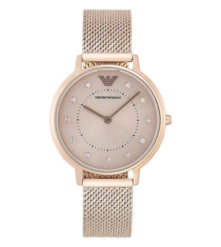 AR11129 Emporio Armani | Analog Round Pink Dial Watch (Women) - Buy Now at Sai Creations Watches