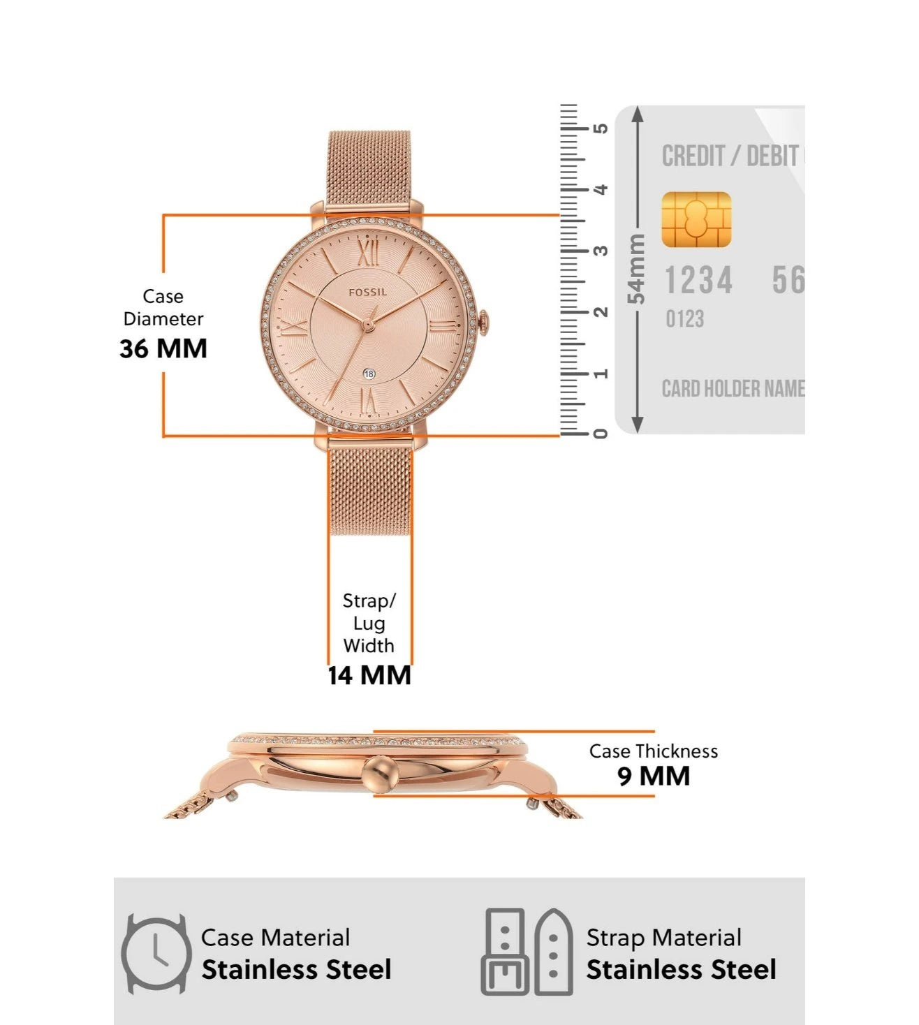 ES4628 | FOSSIL Jacqueline Analog Watch for Women