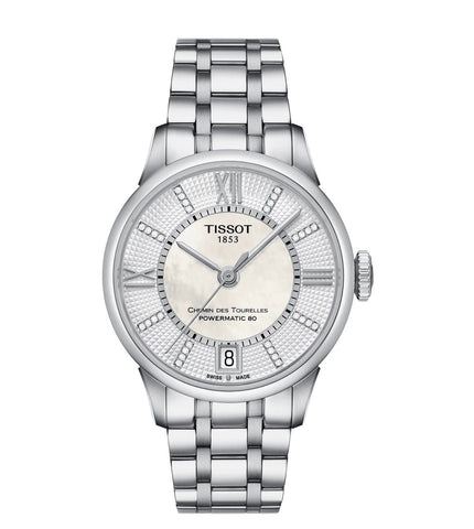 T0992071111600 |  TISSOT T-Classic Chemin des Tourelles Powermatic 80 Automatic Watch for Women - Buy Now at Sai Creations Watches