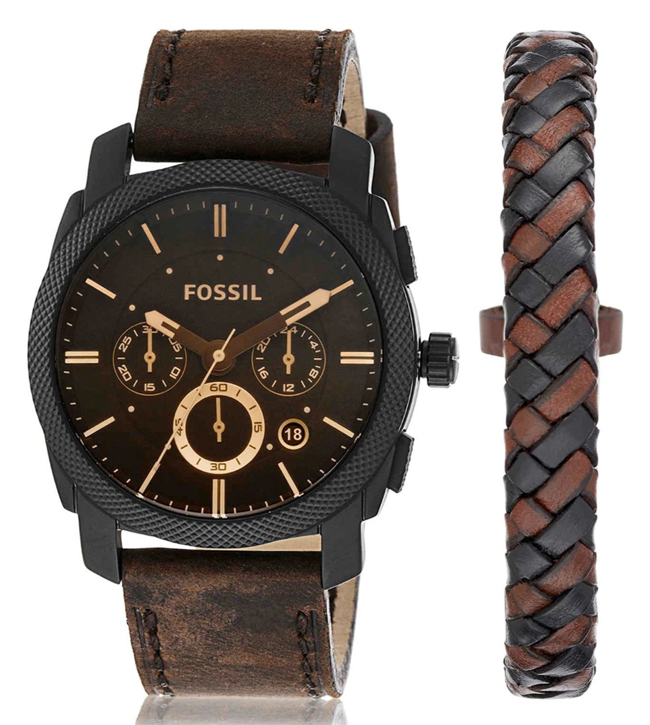 FS5251SET | FOSSIL Machine Chronograph Watch for Men With Bracelet