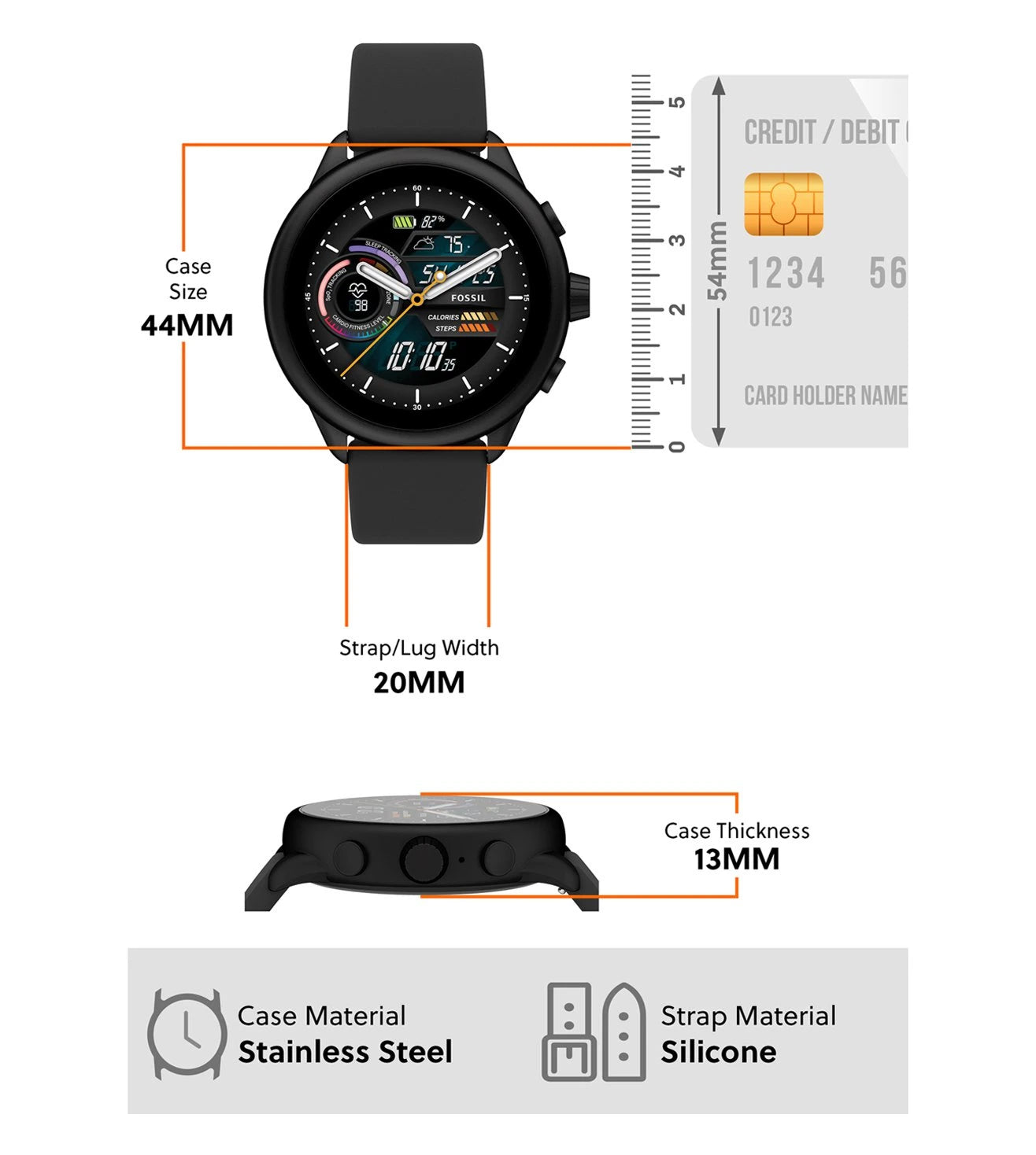 FTW4069 | FOSSIL Gen 6 Display Wellness Edition Unisex Smart Watch