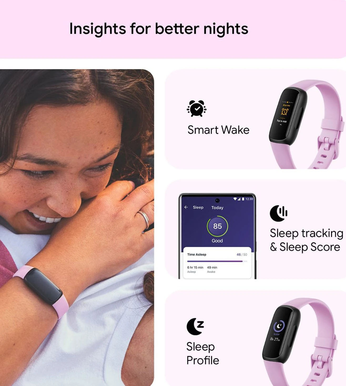 FB424BKLV | FITBIT FRCJK Inspire 3 Unisex Smart watch