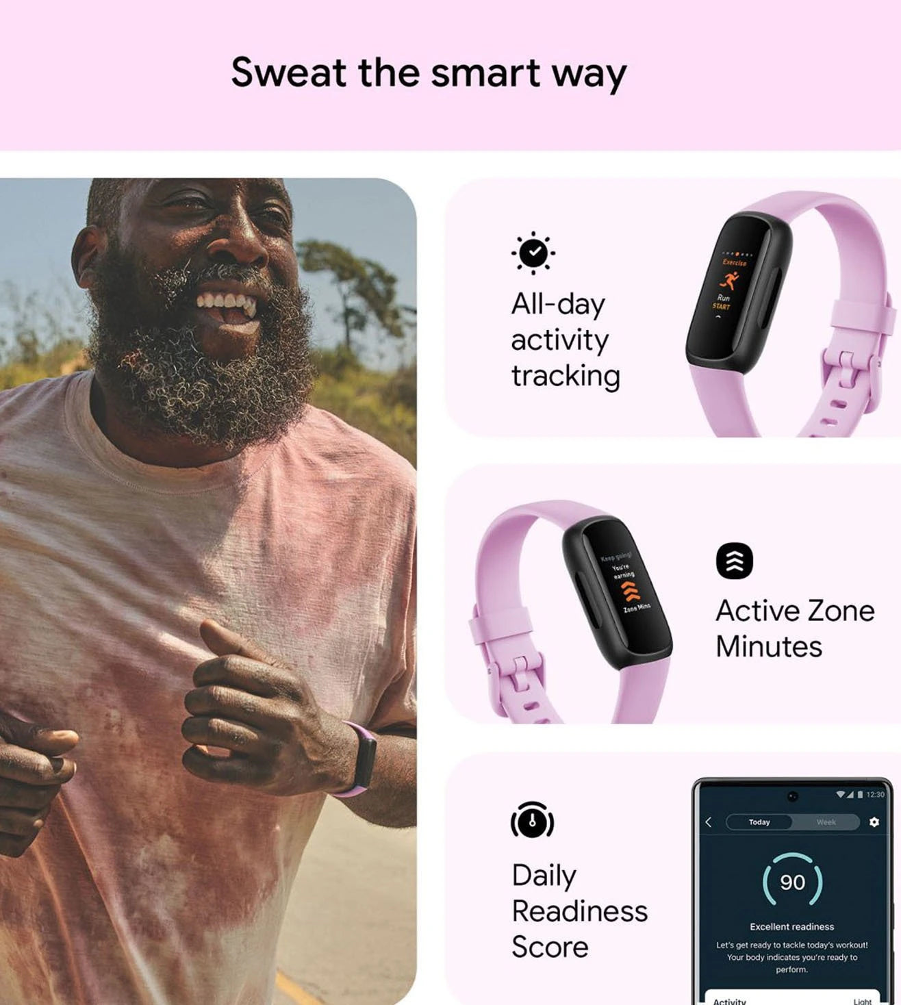 FB424BKLV | FITBIT FRCJK Inspire 3 Unisex Smart watch