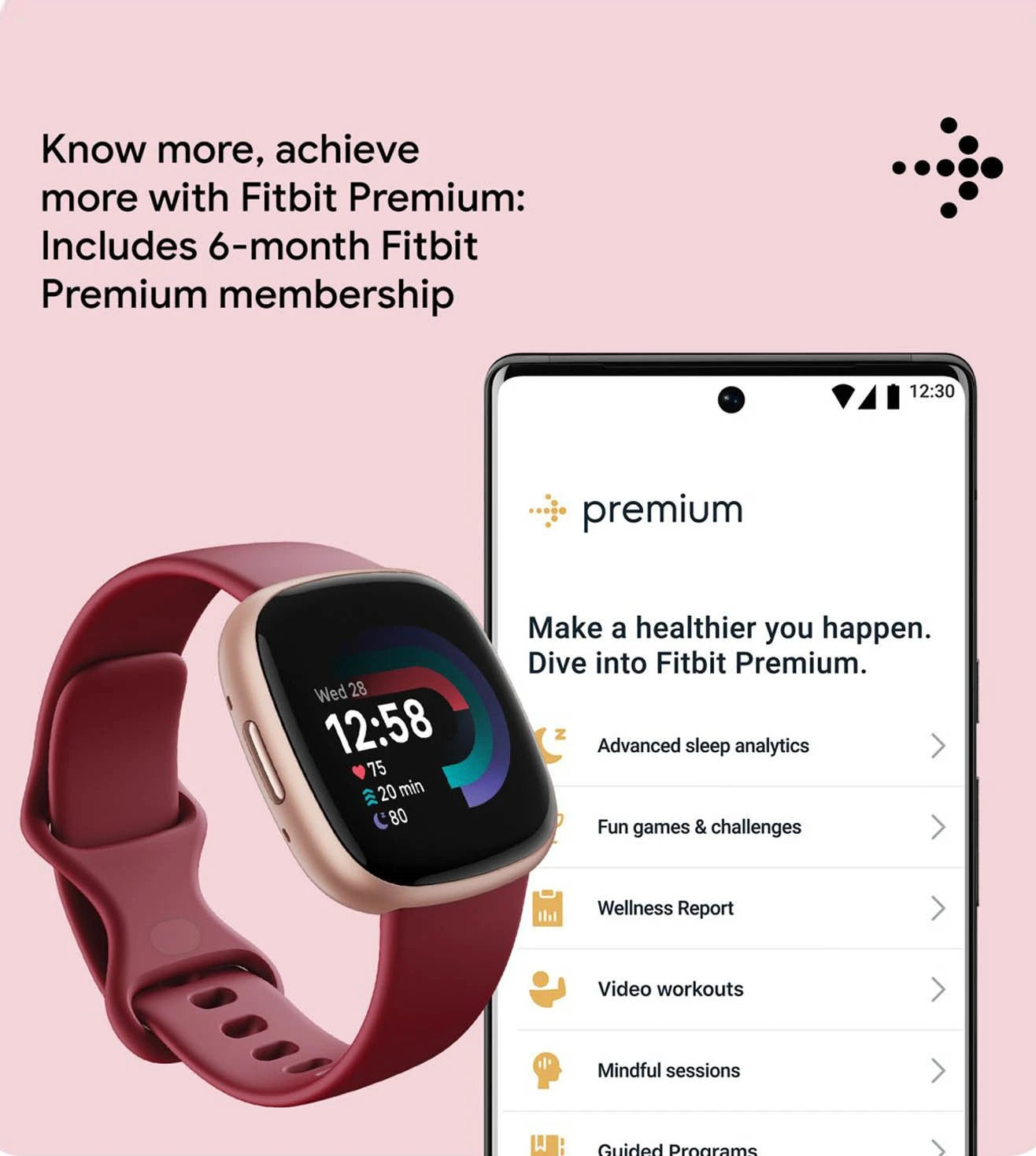 FB523RGRD | FITBIT FRCJK Versa 4 Unisex Smart watch