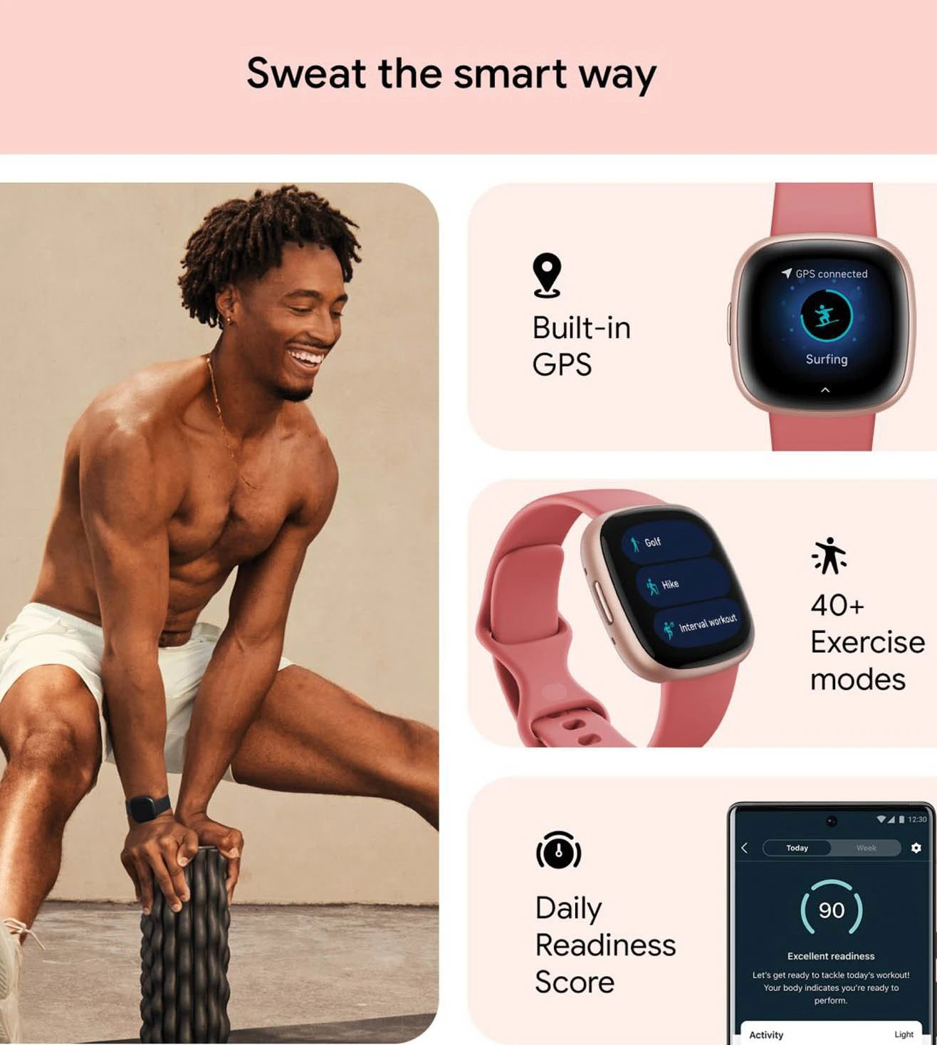 FB523RGRW | FITBIT FRCJK Versa 4 Unisex Smart watch