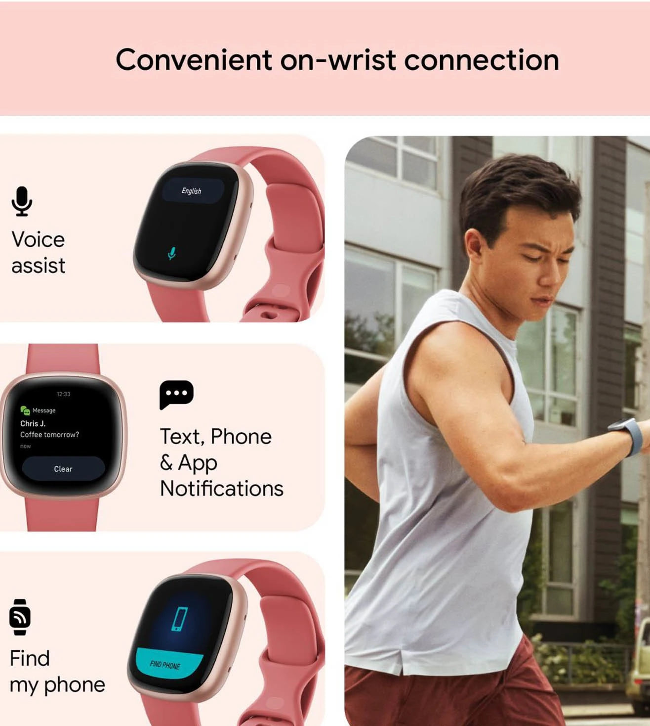 FB523RGRW | FITBIT FRCJK Versa 4 Unisex Smart watch