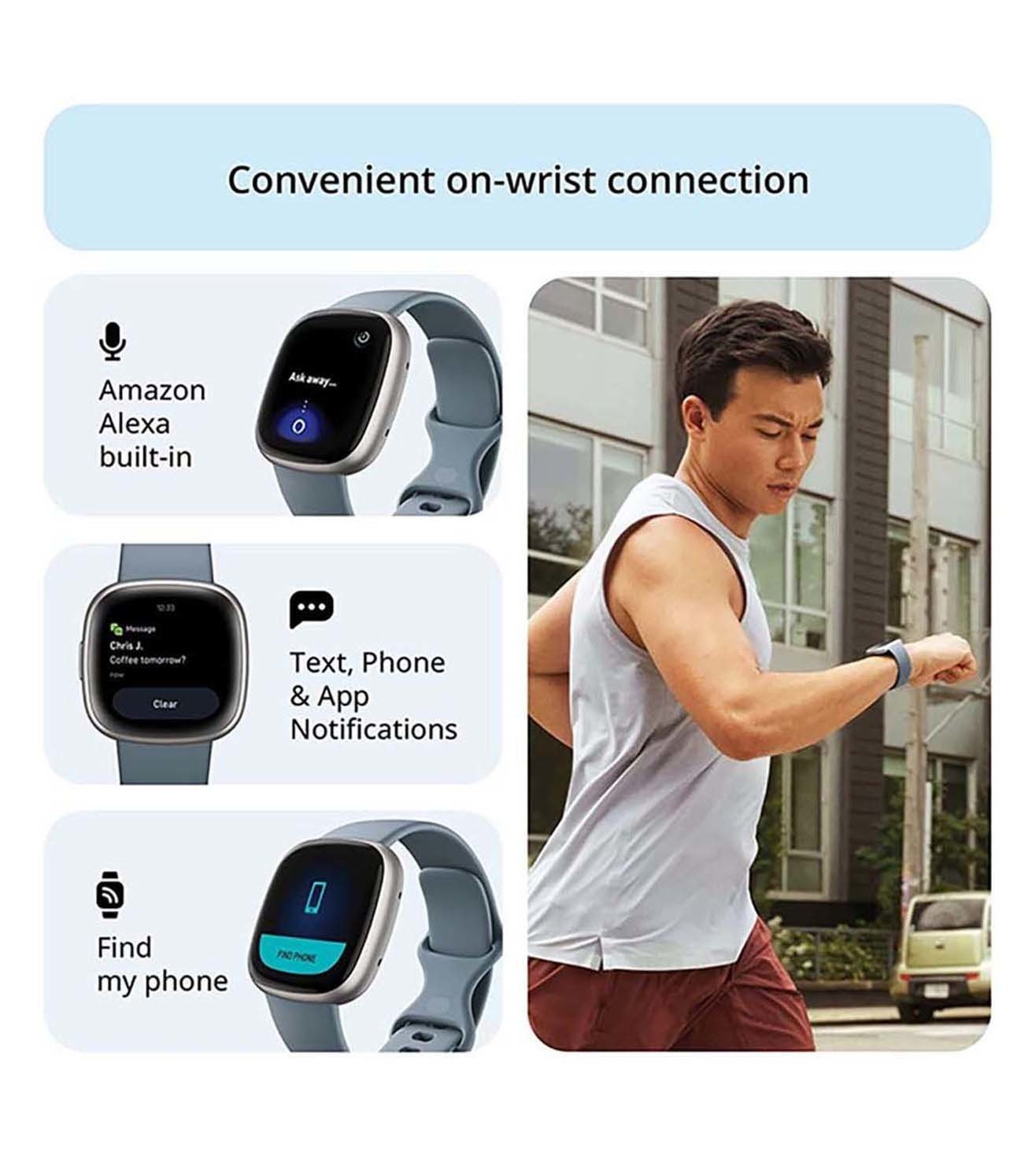 FTBTVERSA4BLUE | FITBIT Versa 4 Fitness Unisex Smart Watch