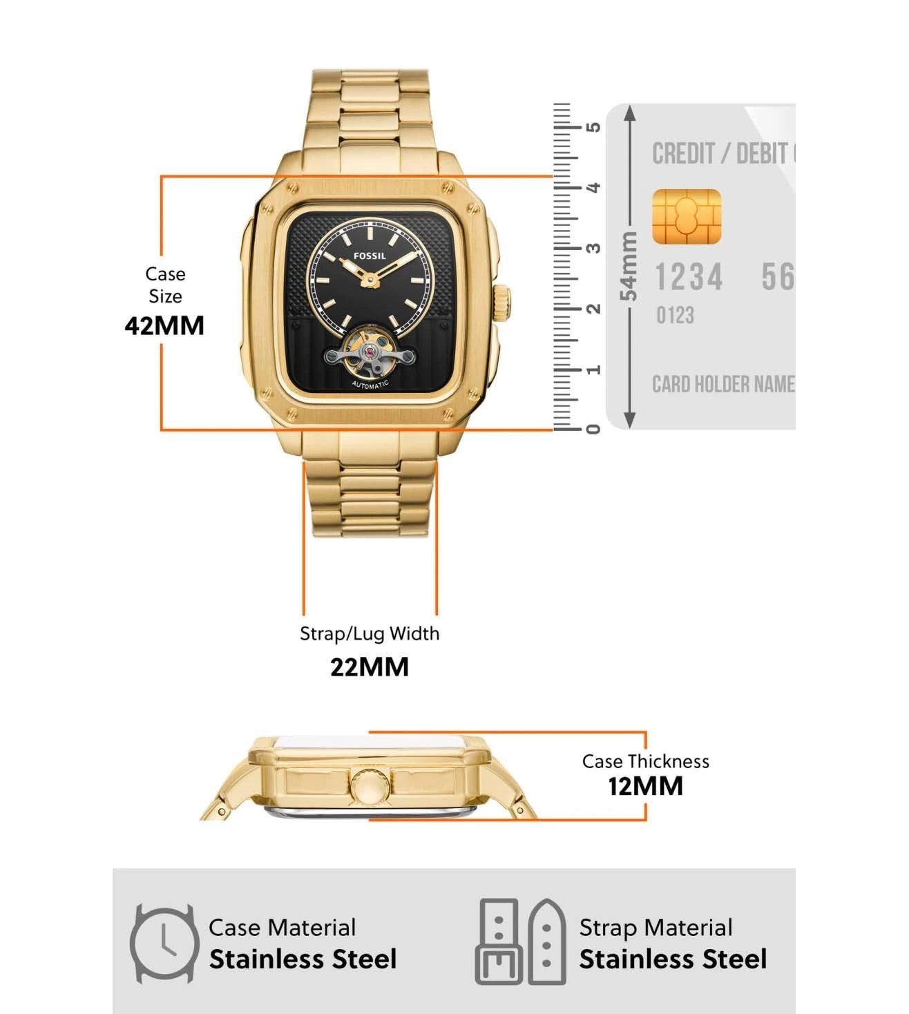 ME3239 | FOSSIL Inscription Automatic Watch for Men