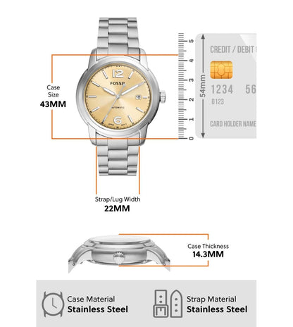 ME3231 | FOSSIL Heritage Automatic Watch for Men