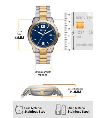 ME3230 | FOSSIL Heritage Automatic Watch for Men