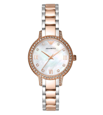 AR11499 Emporio Armani | Mother of Pearl Dial Analog Watch (Women) - Buy Now at Sai Creations Watches