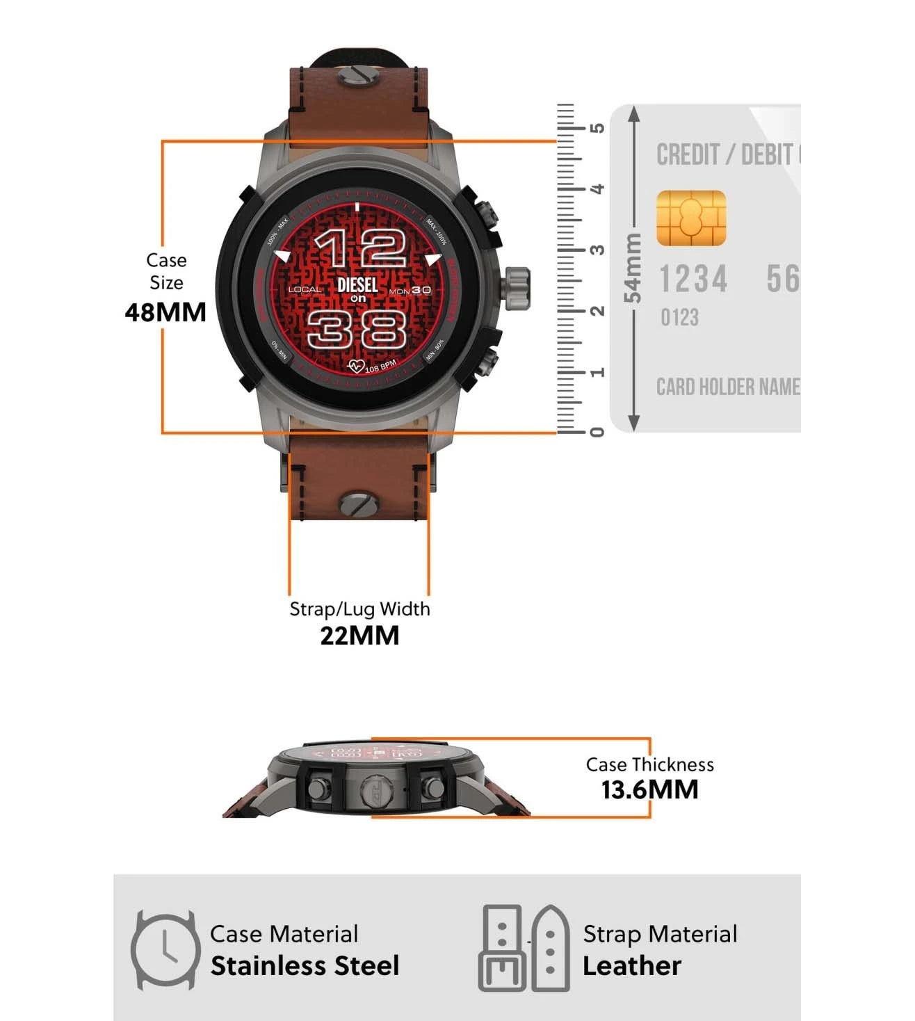 DZT2043 | DIESEL Griffed Smart Watch for Men